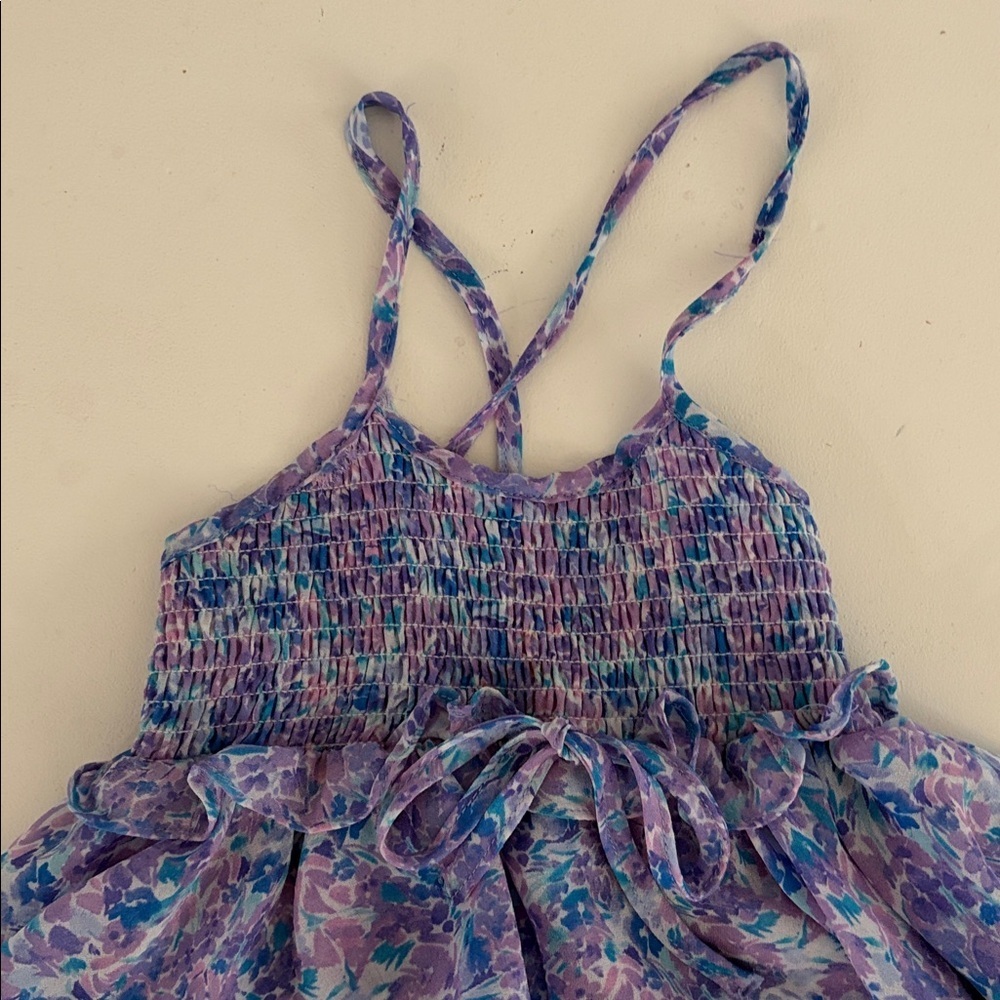 For love and lemons lil lemons Floral Layered purple Dress 3T - Picture 3 of 5